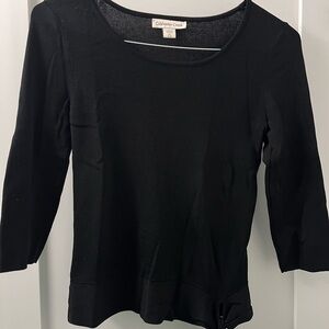 Coldwater Creek Classic Black Long Sleeve Top